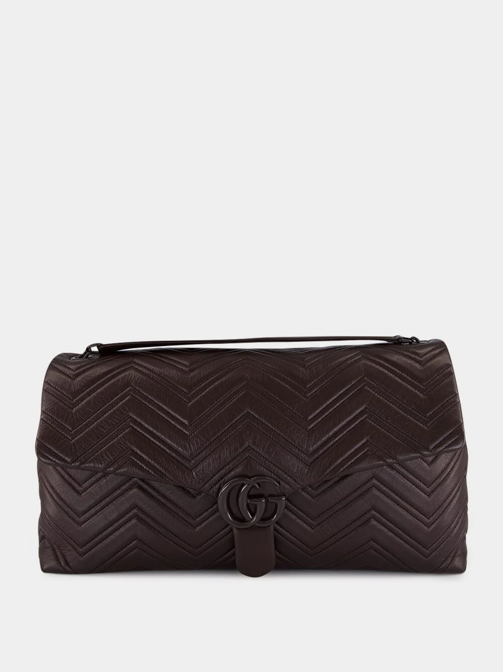GG Marmont Shoulder Bag in Chocolate Brown Leather