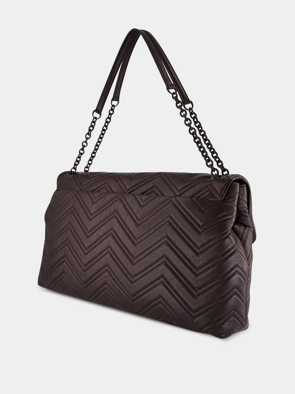 GG Marmont Shoulder Bag in Chocolate Brown Leather - Image 5
