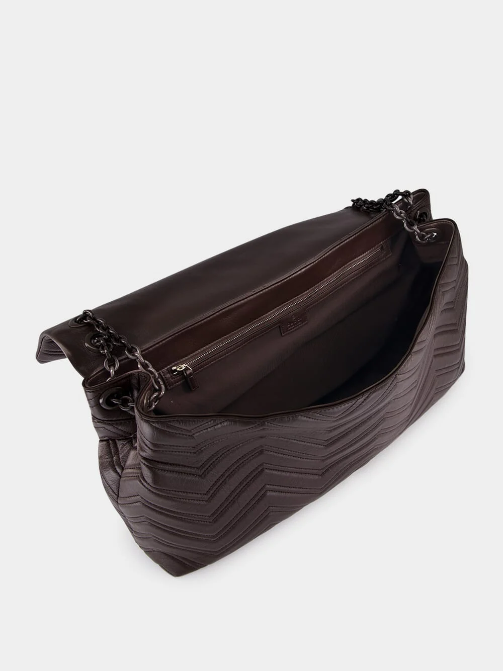 GG Marmont Shoulder Bag in Chocolate Brown Leather - Image 6