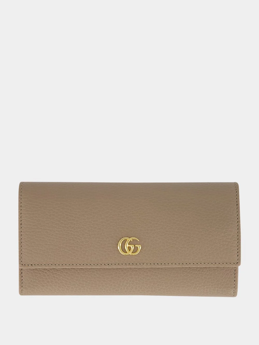 GG Marmont Taupe Leather Continental Wallet
