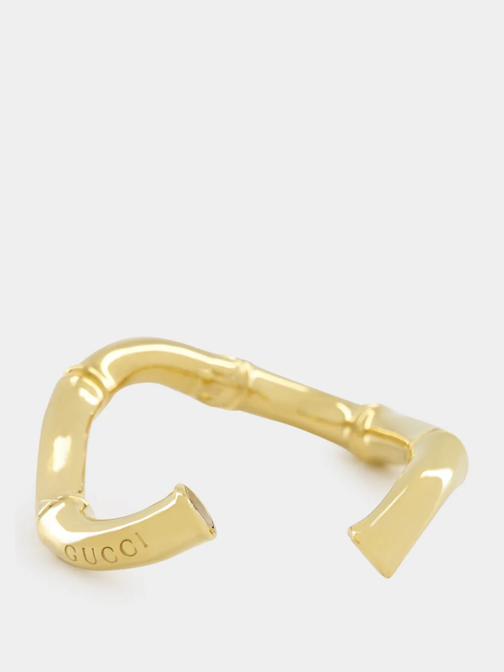 Gold Bamboo Cuff Bracelet - Image 2
