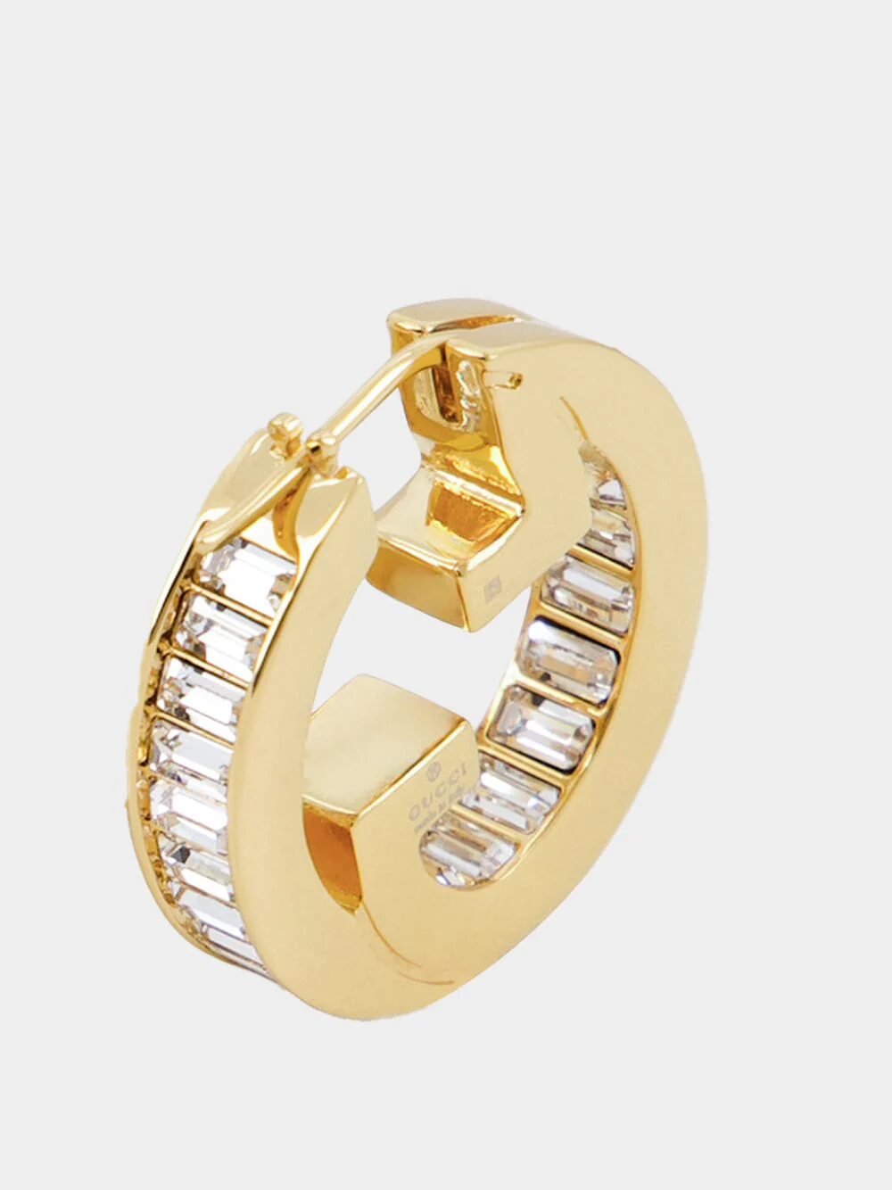 Gold Blondie Crystal Hoop Earrings - Image 3