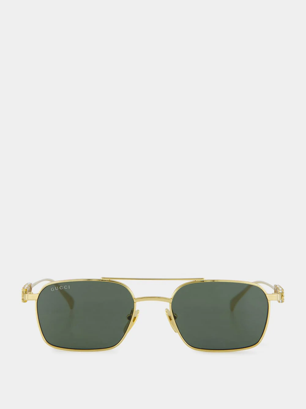 Gold-Grey Crystal Sunglasses