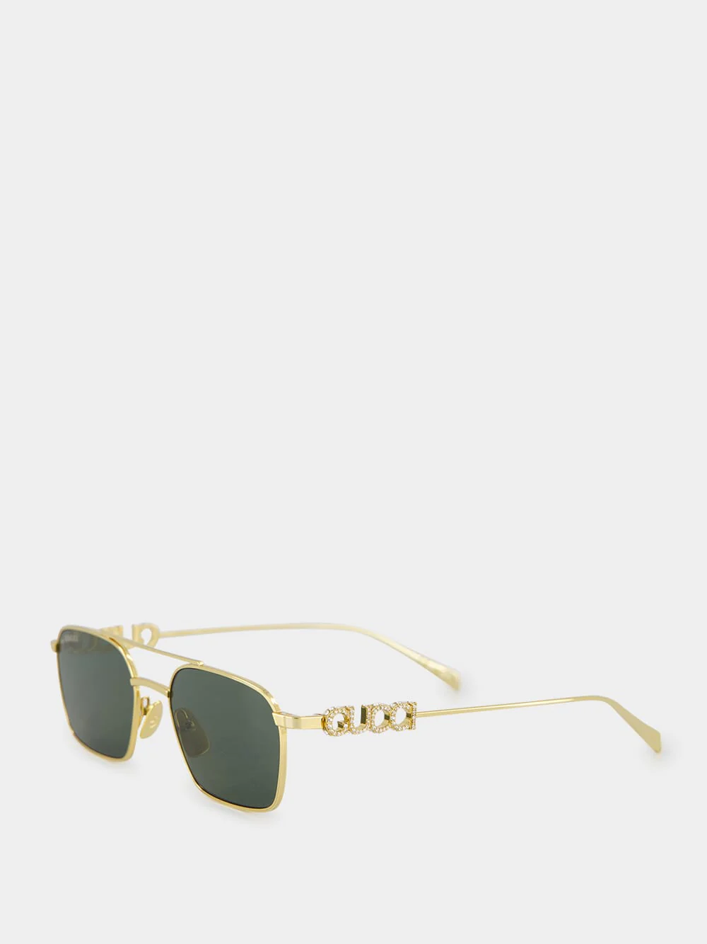 Gold-Grey Crystal Sunglasses - Image 3