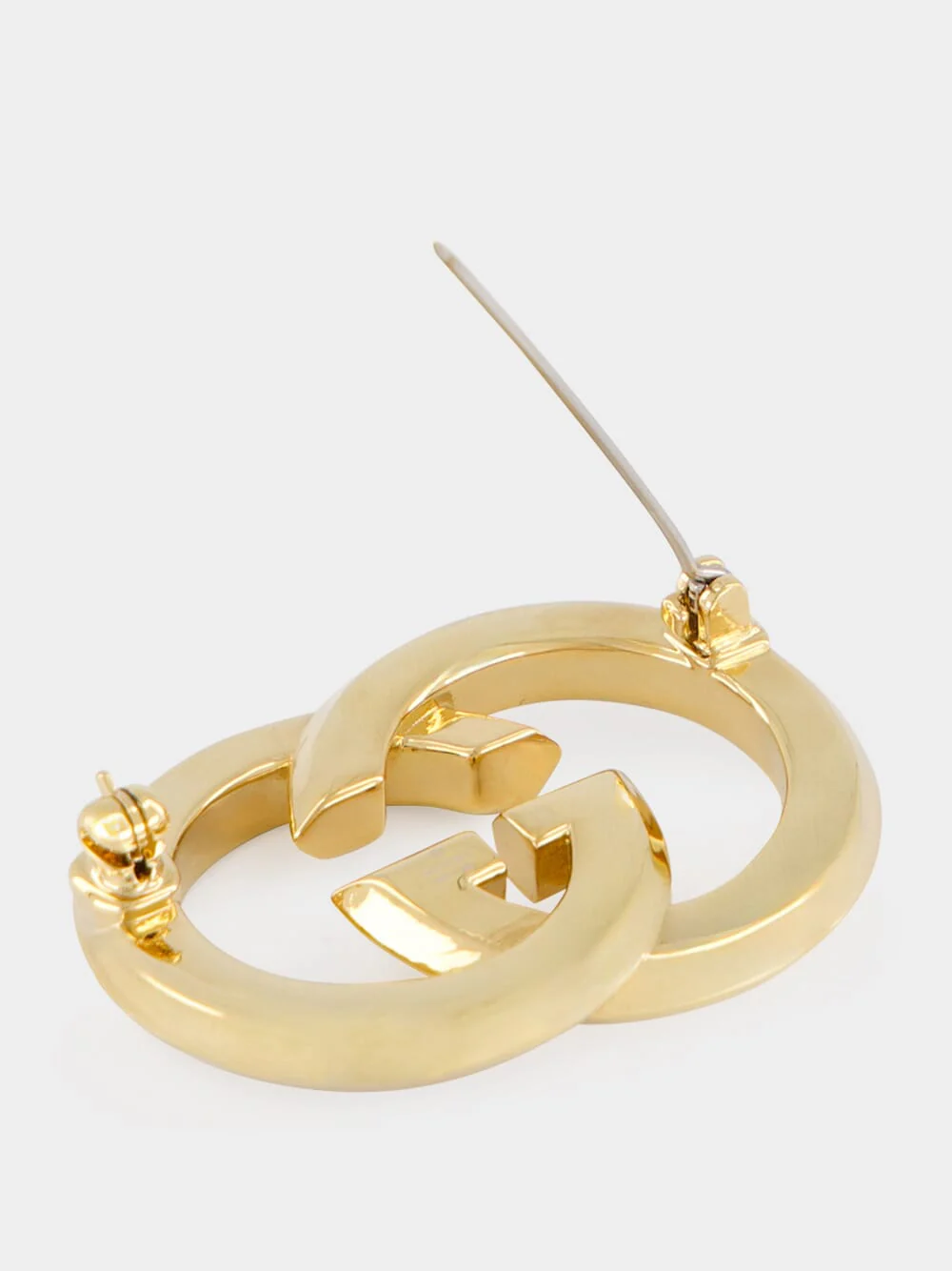 Gold Interlocking Crystal Brooch - Image 3