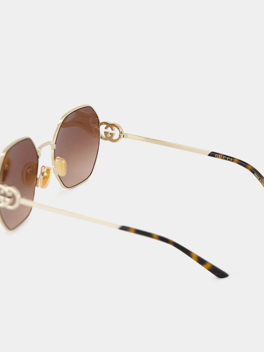 Gold Oval Frame Sunglasses - Image 4
