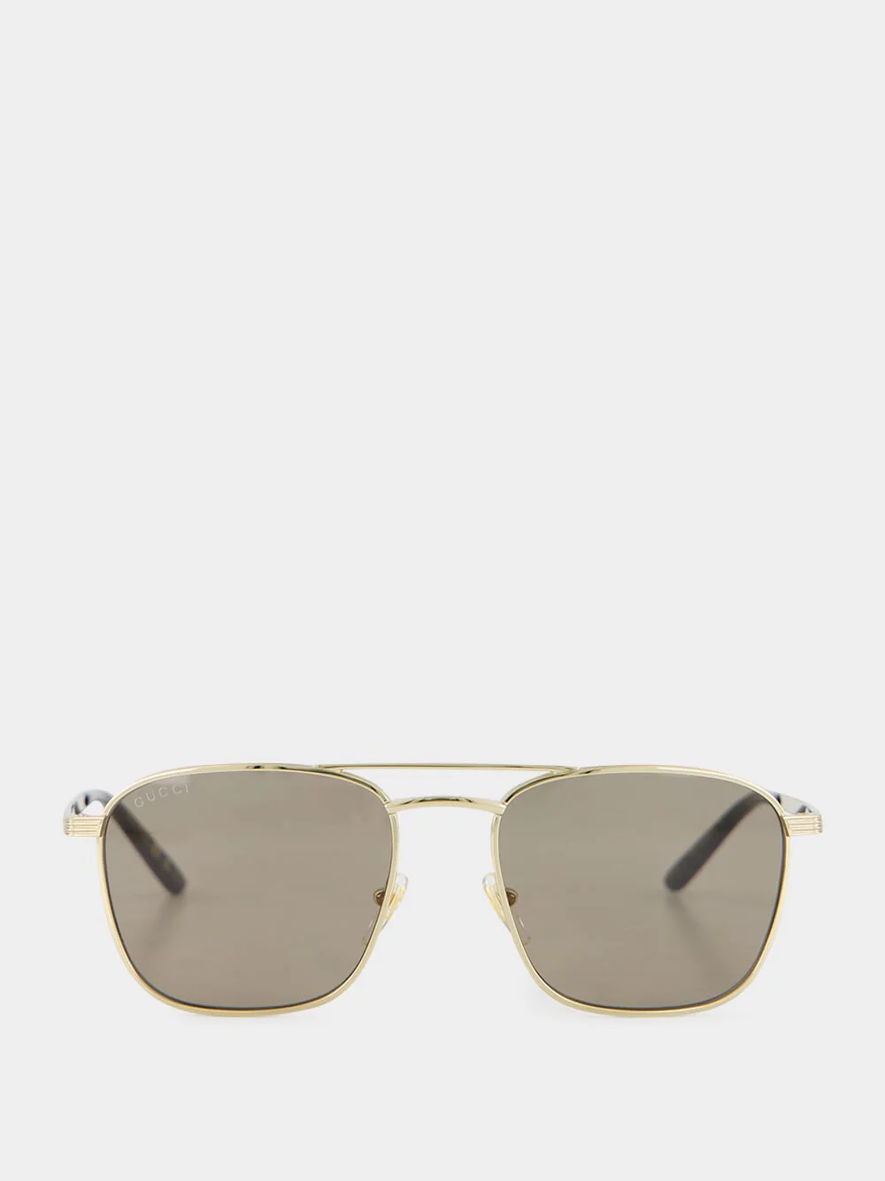 Gold Pilot-Frame Sunglasses