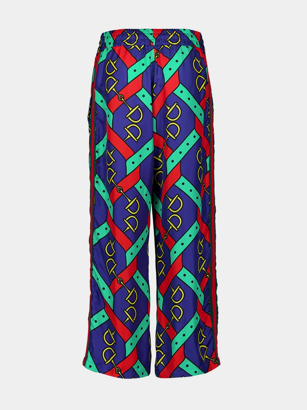 Graphic-Print Silk Cropped Trousers - Image 2