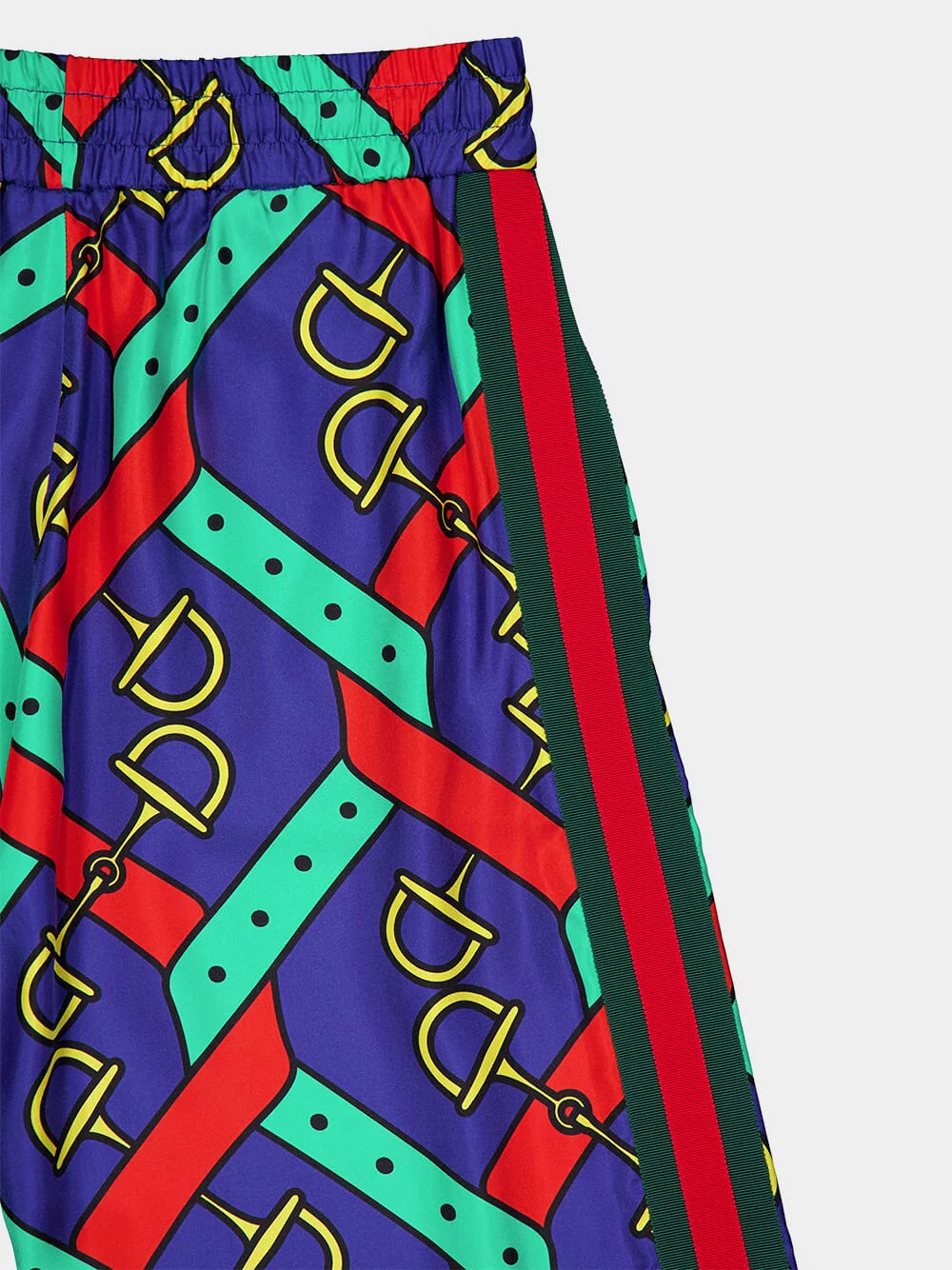 Graphic-Print Silk Cropped Trousers - Image 4