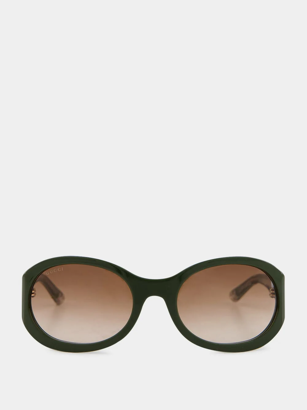 Green and Brown Round Frame Sunglasses