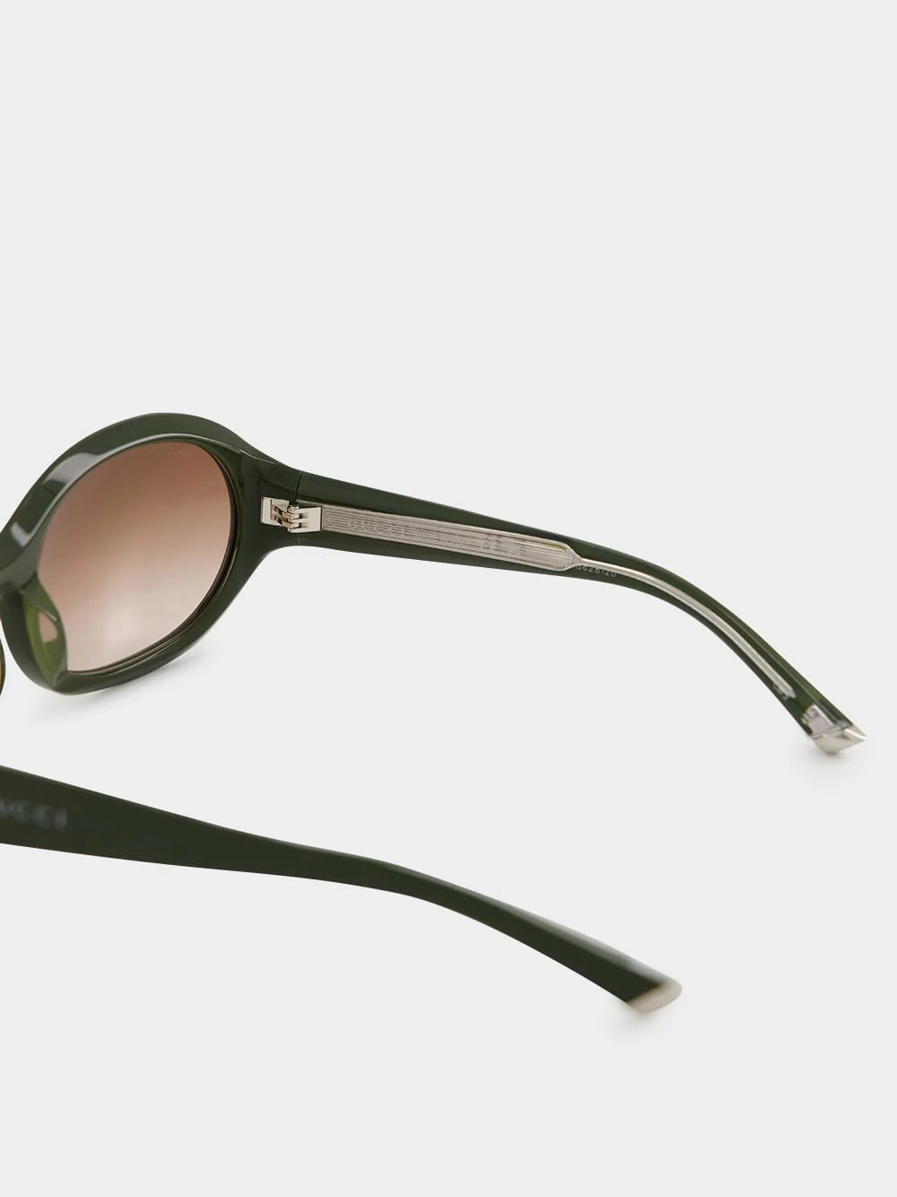 Green and Brown Round Frame Sunglasses - Image 4