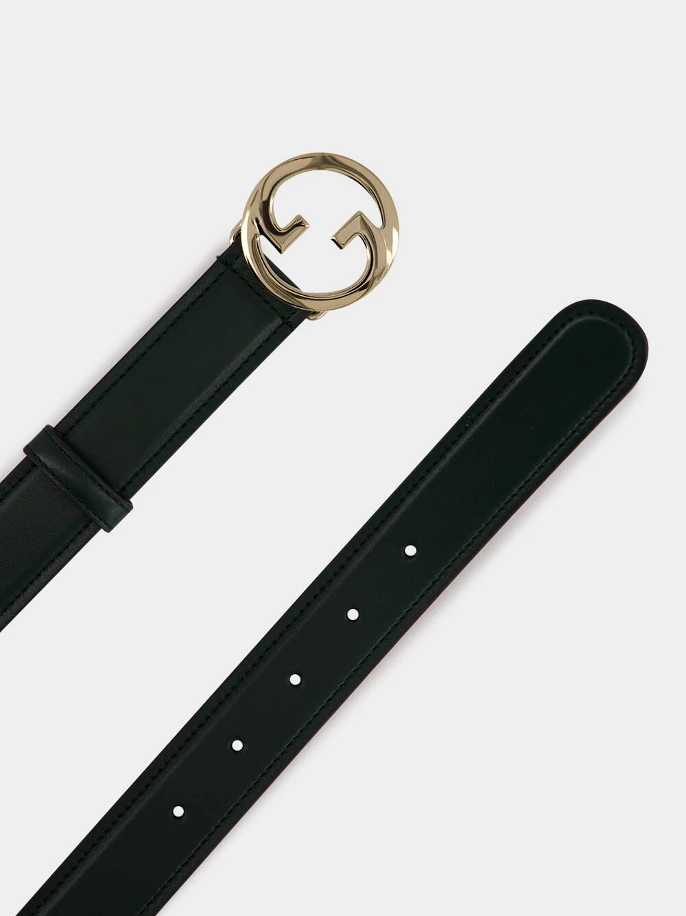 Green Calfskin Belt with GG Buckle - Image 2