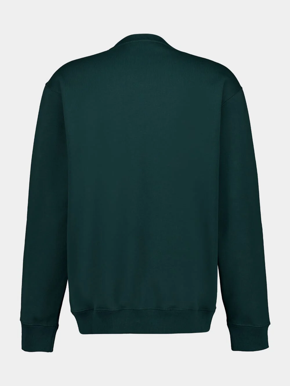 Green Cotton Crew-Neck Sweatshirt - Image 2
