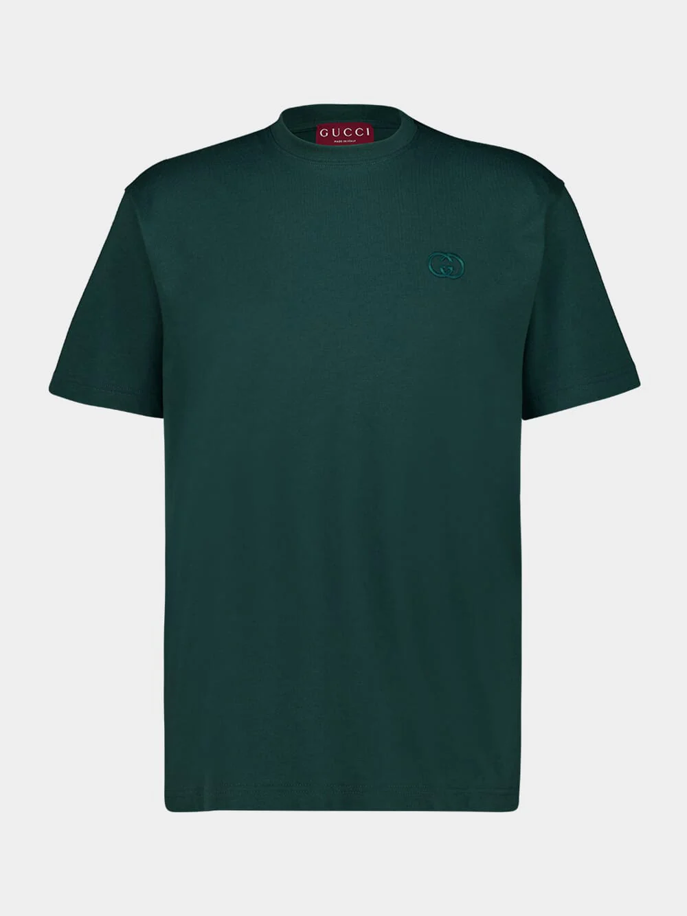 Green Cotton Crew-Neck T-Shirt