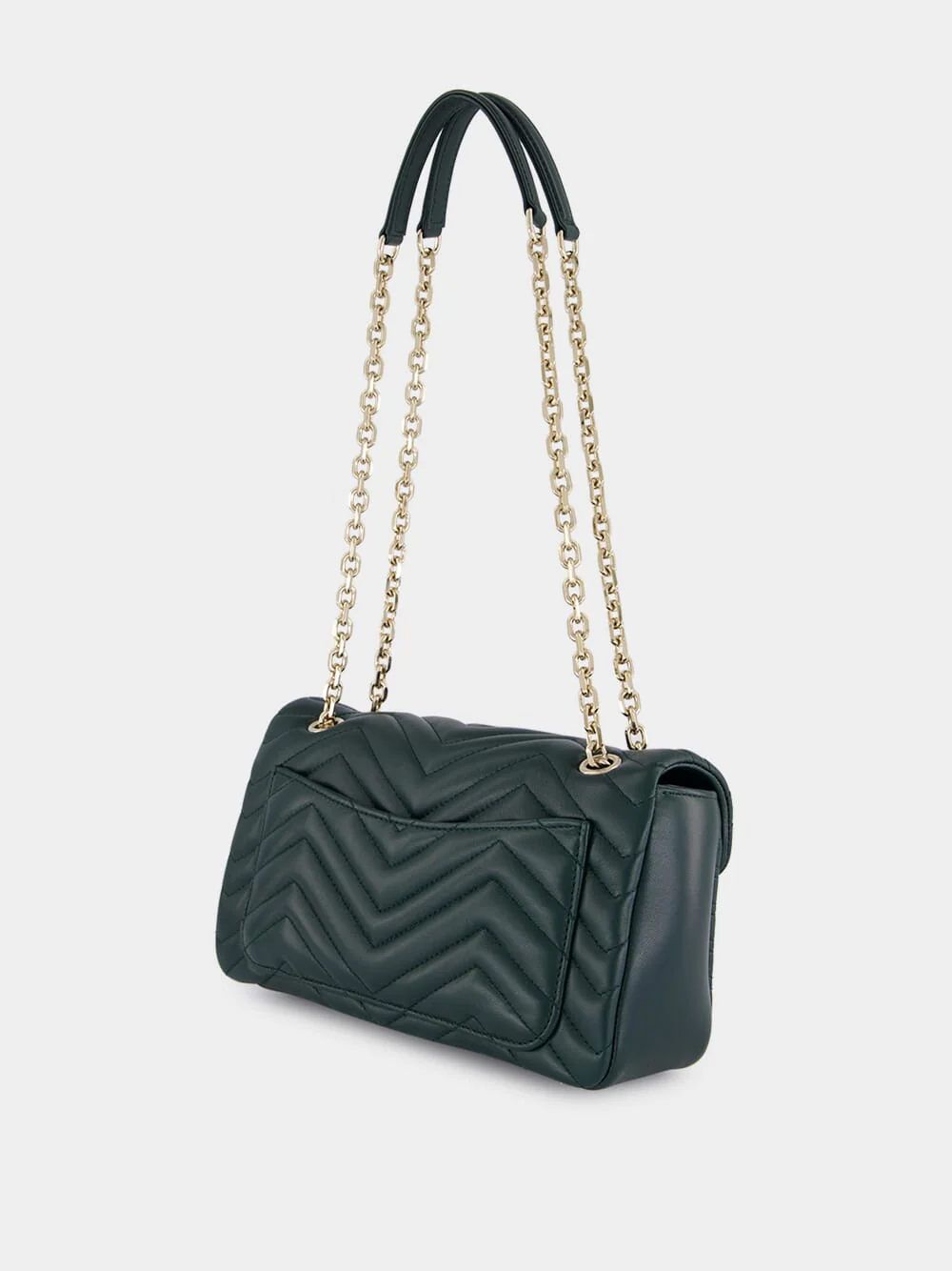 Green GG Marmont Leather Shoulder Bag - Image 4