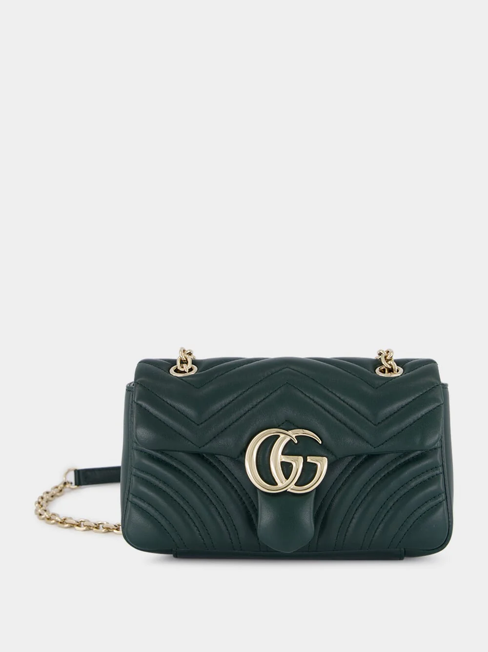 Green GG Marmont Small Shoulder Bag