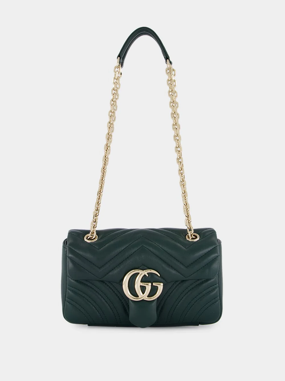 Green GG Marmont Small Shoulder Bag - Image 2