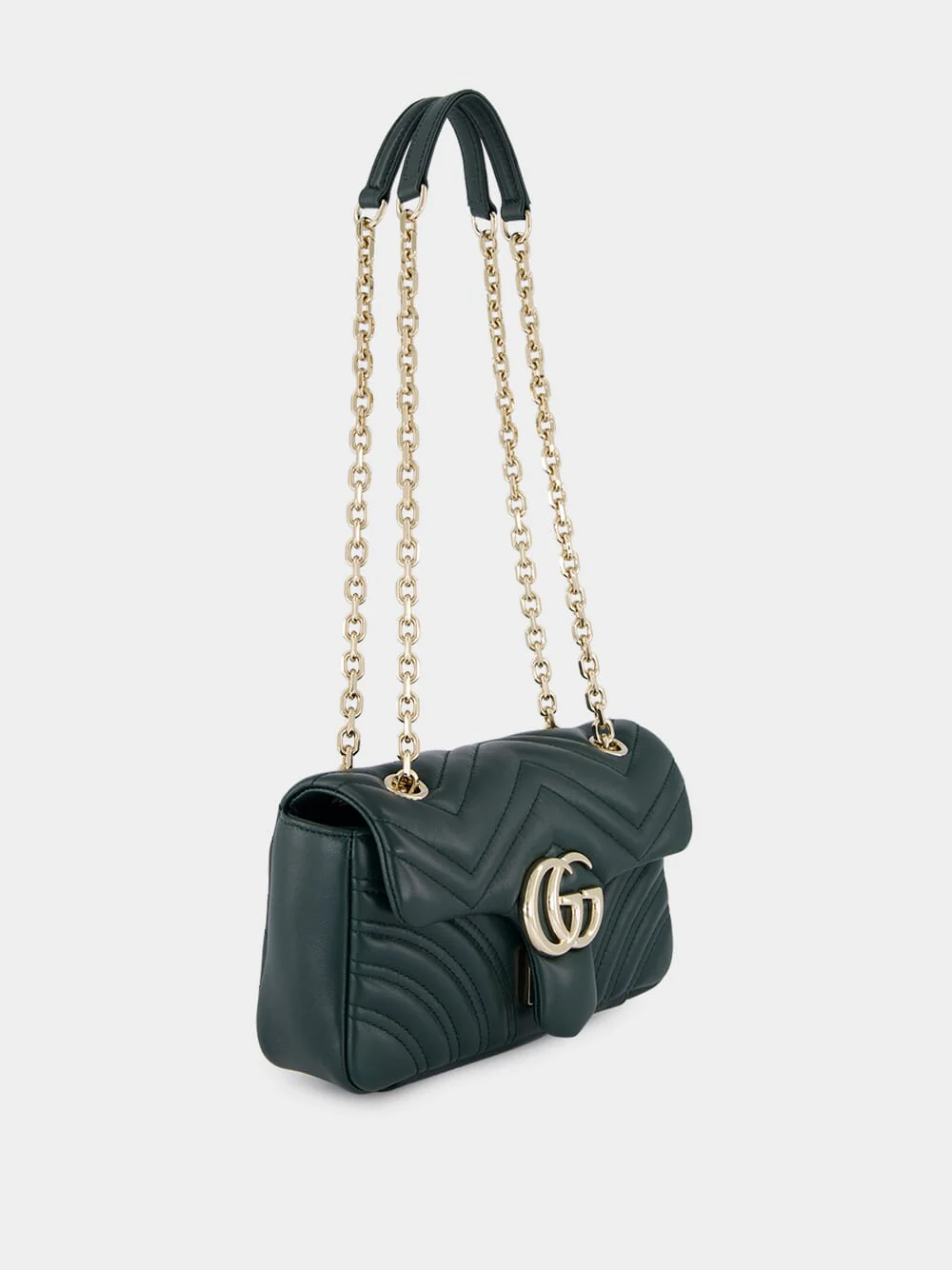 Green GG Marmont Small Shoulder Bag - Image 3