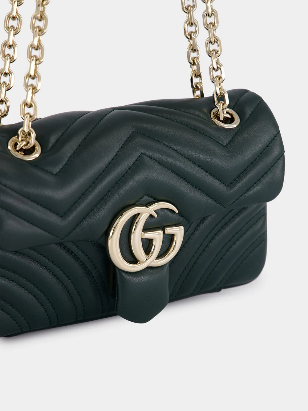 Green GG Marmont Small Shoulder Bag - Image 7