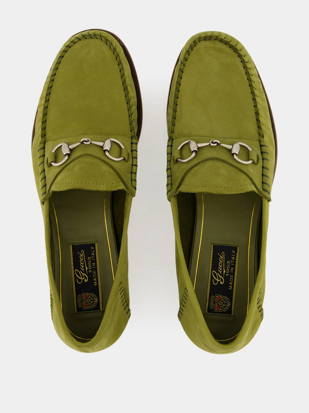 Green Suede Gigi Loafer with Horsebit - Image 4