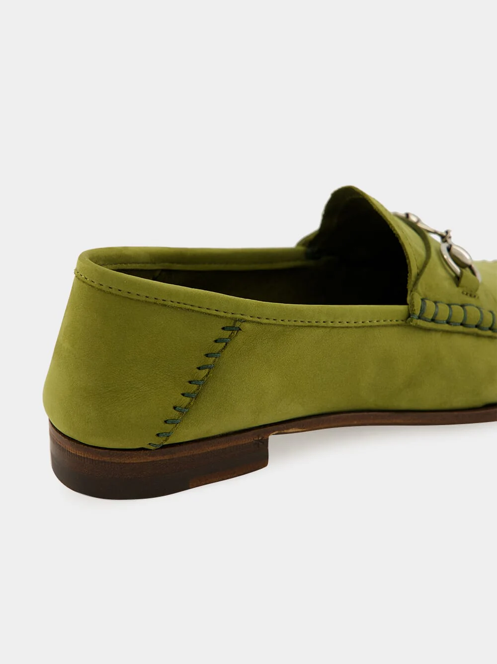 Green Suede Gigi Loafer with Horsebit - Image 7