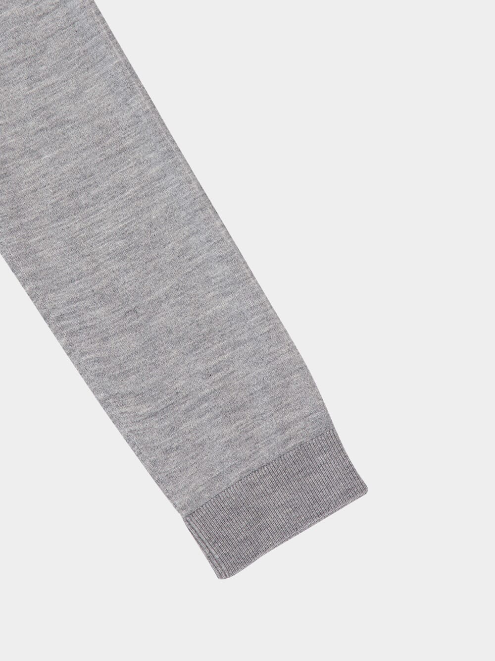Grey Mélange Cashmere Silk Cardigan - Image 4