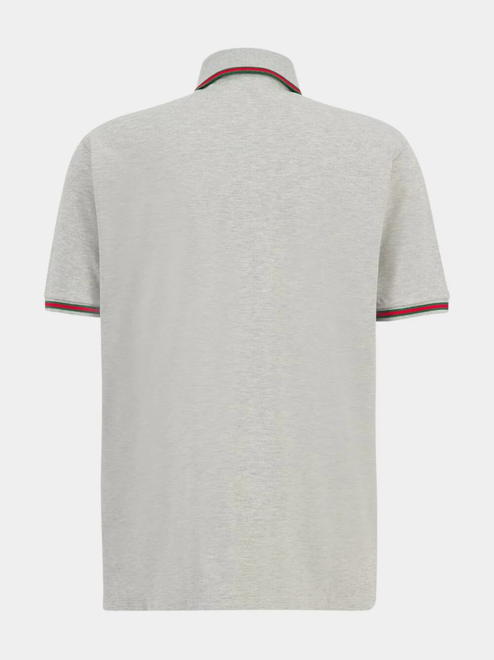 Grey Melange Stretch Cotton Polo - Image 2