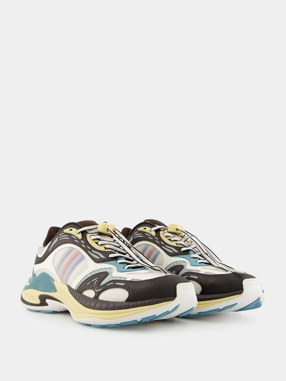 Grey Mesh and Leather 2.0 Sneakers - Image 3