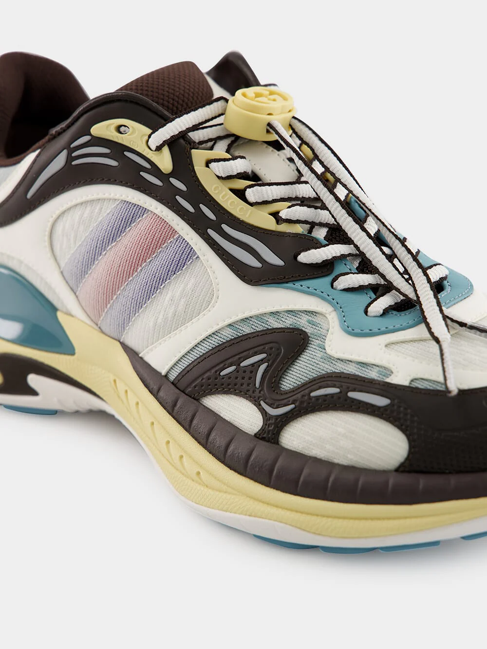 Grey Mesh and Leather 2.0 Sneakers - Image 7