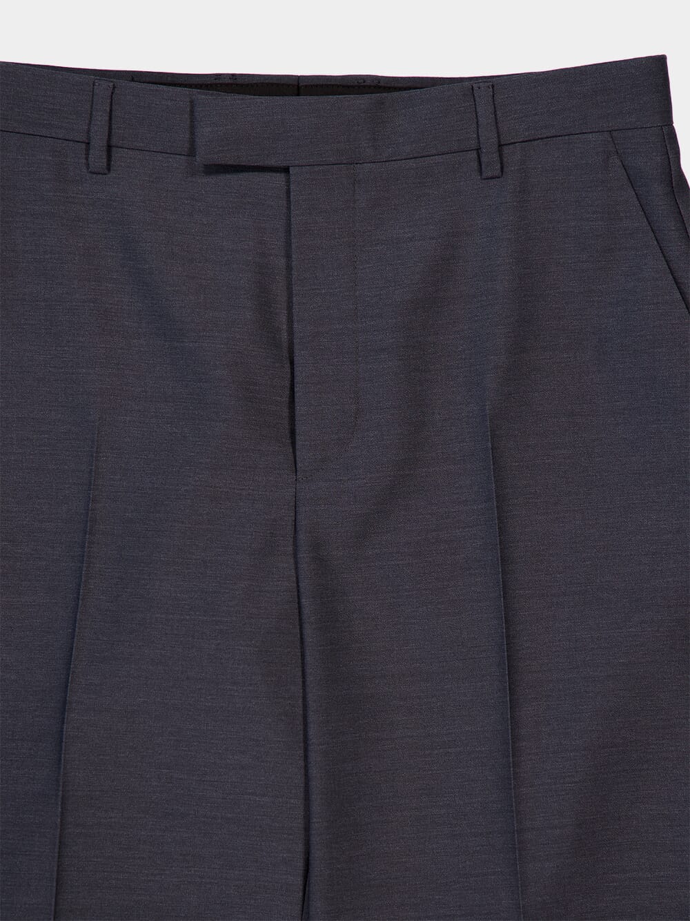 Grey Oversized Low-Waist Wool Trousers - Image 3