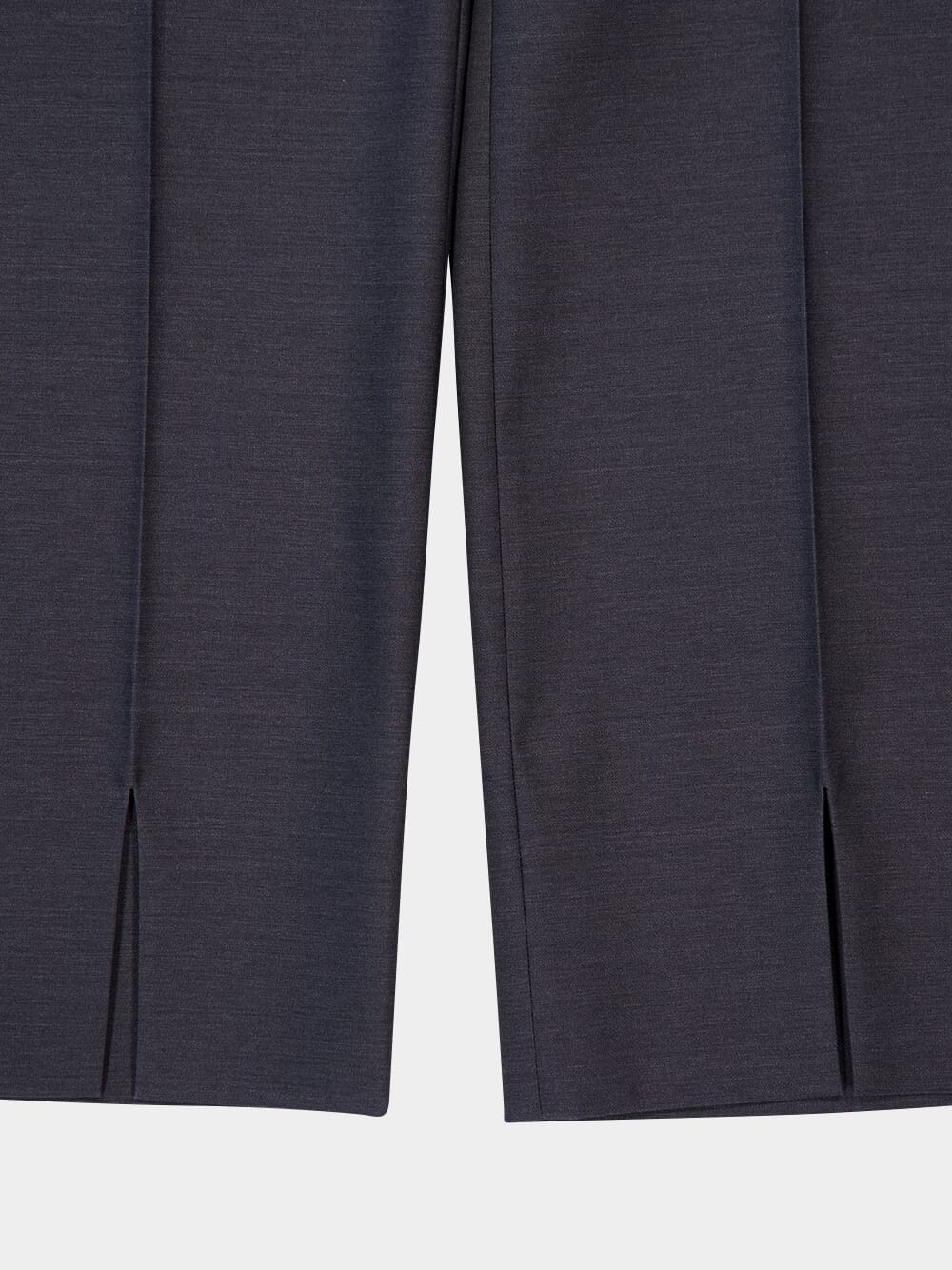 Grey Oversized Low-Waist Wool Trousers - Image 4
