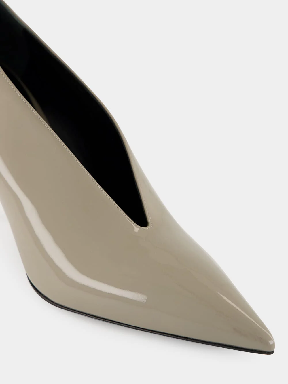 Grey Patent Leather 97 Heeled Pumps - Image 6