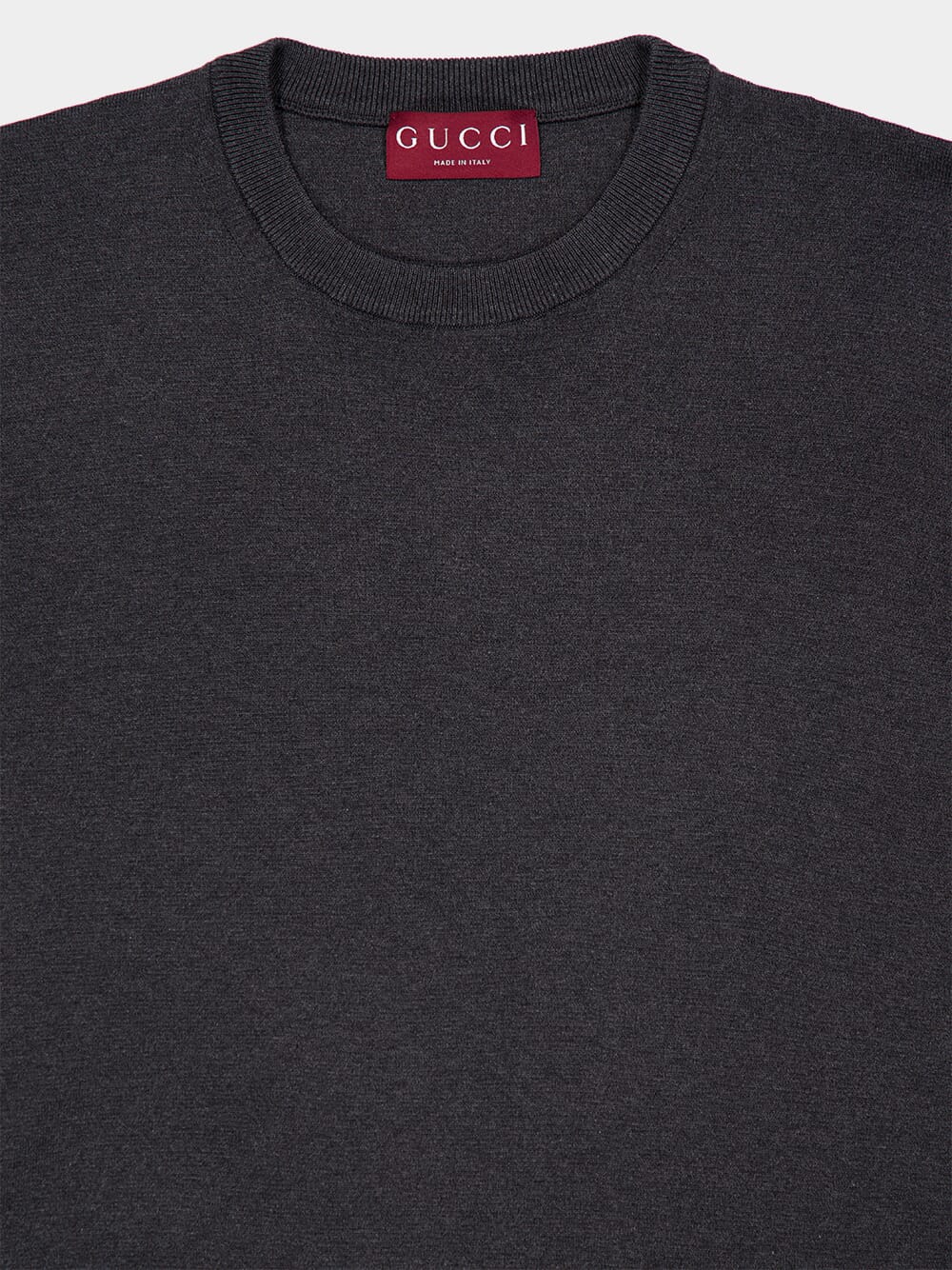 Grey Silk Cotton Crewneck Jumper - Image 3