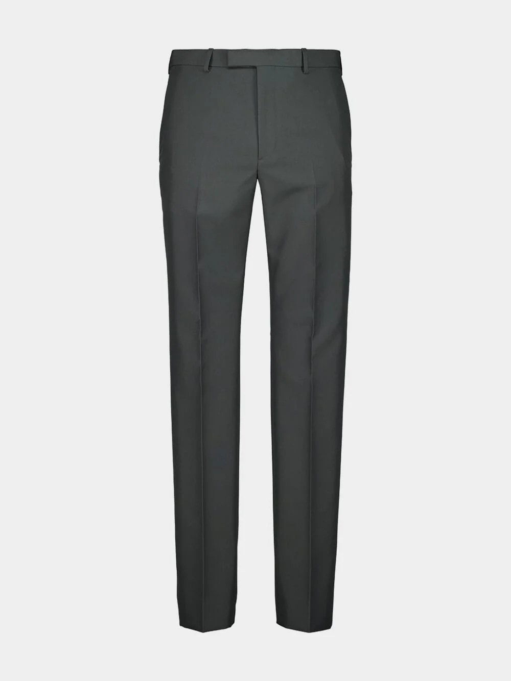 Grey Straight Fit Technical Panama Trousers