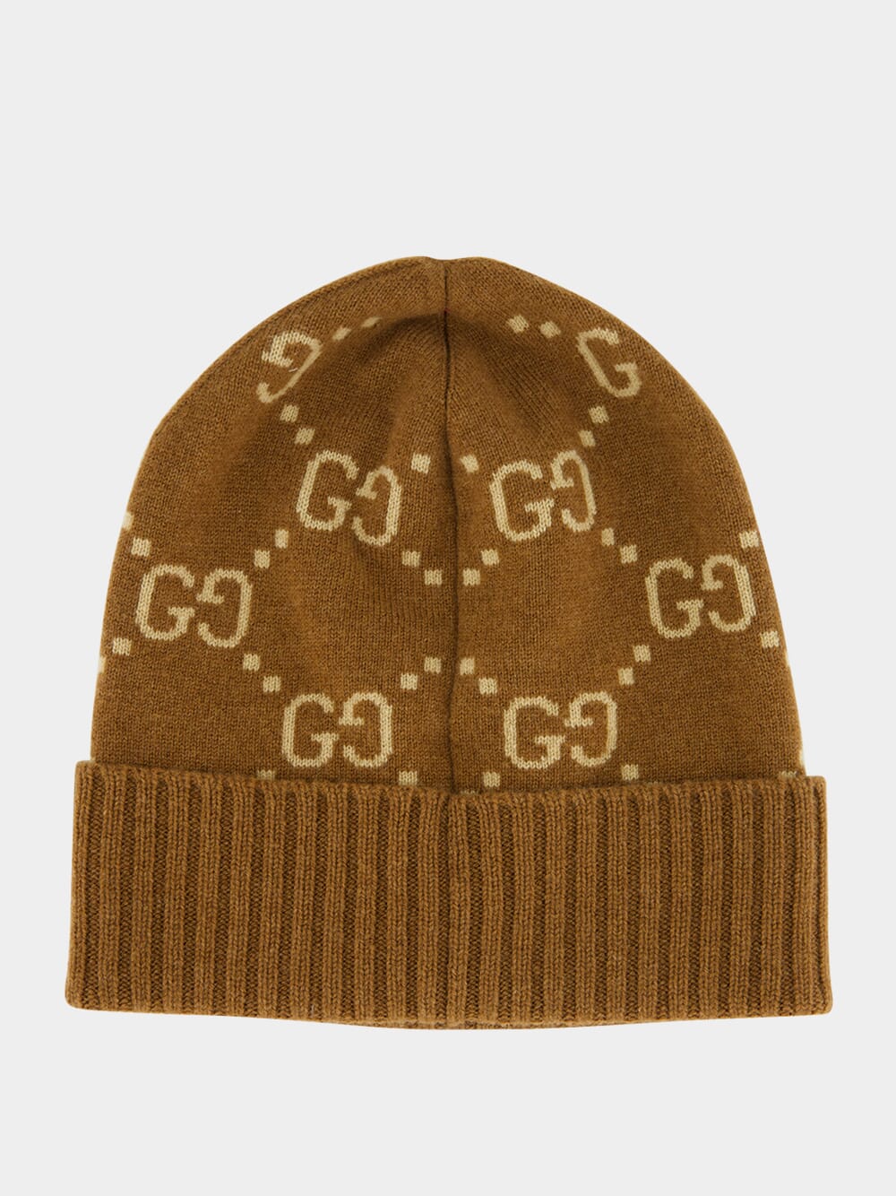 Havana Brown and Beige Nuancie Cashmere Beanie - Image 2