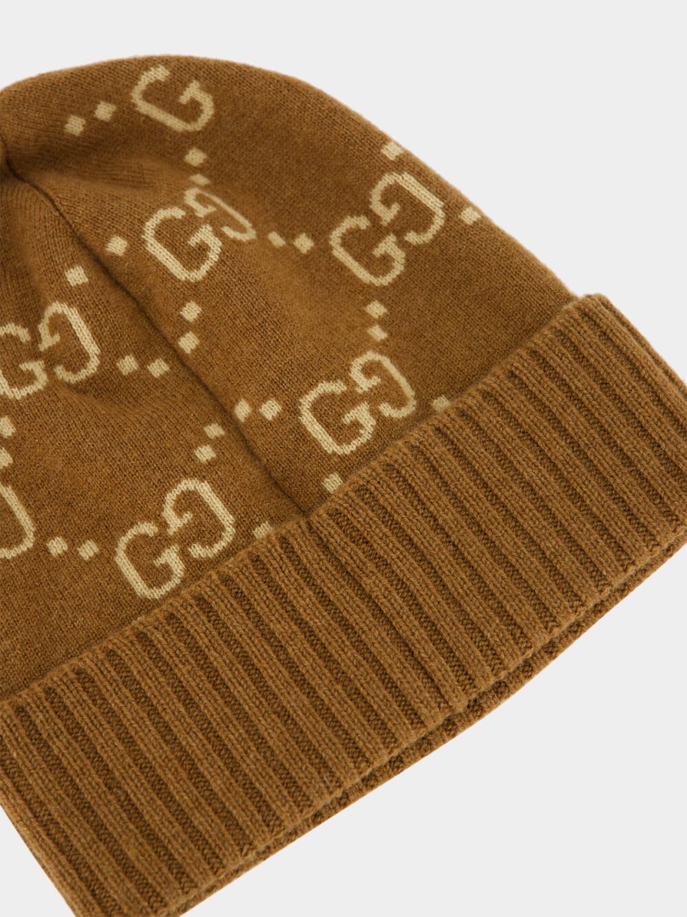 Havana Brown and Beige Nuancie Cashmere Beanie - Image 3