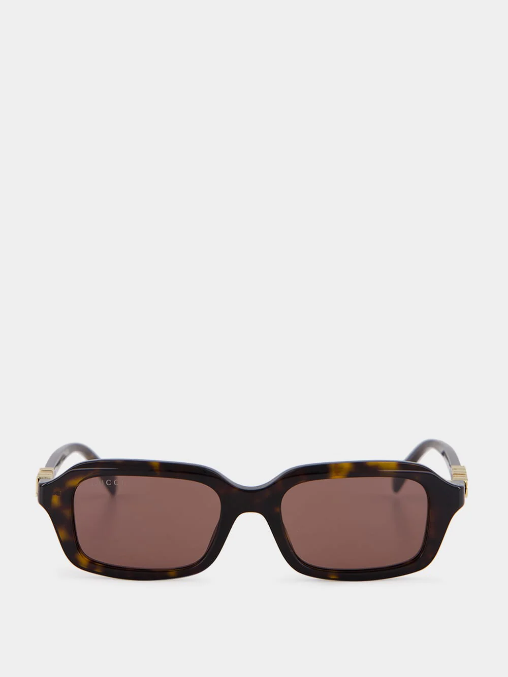Havana Brown Rectangular Frame Sunglasses