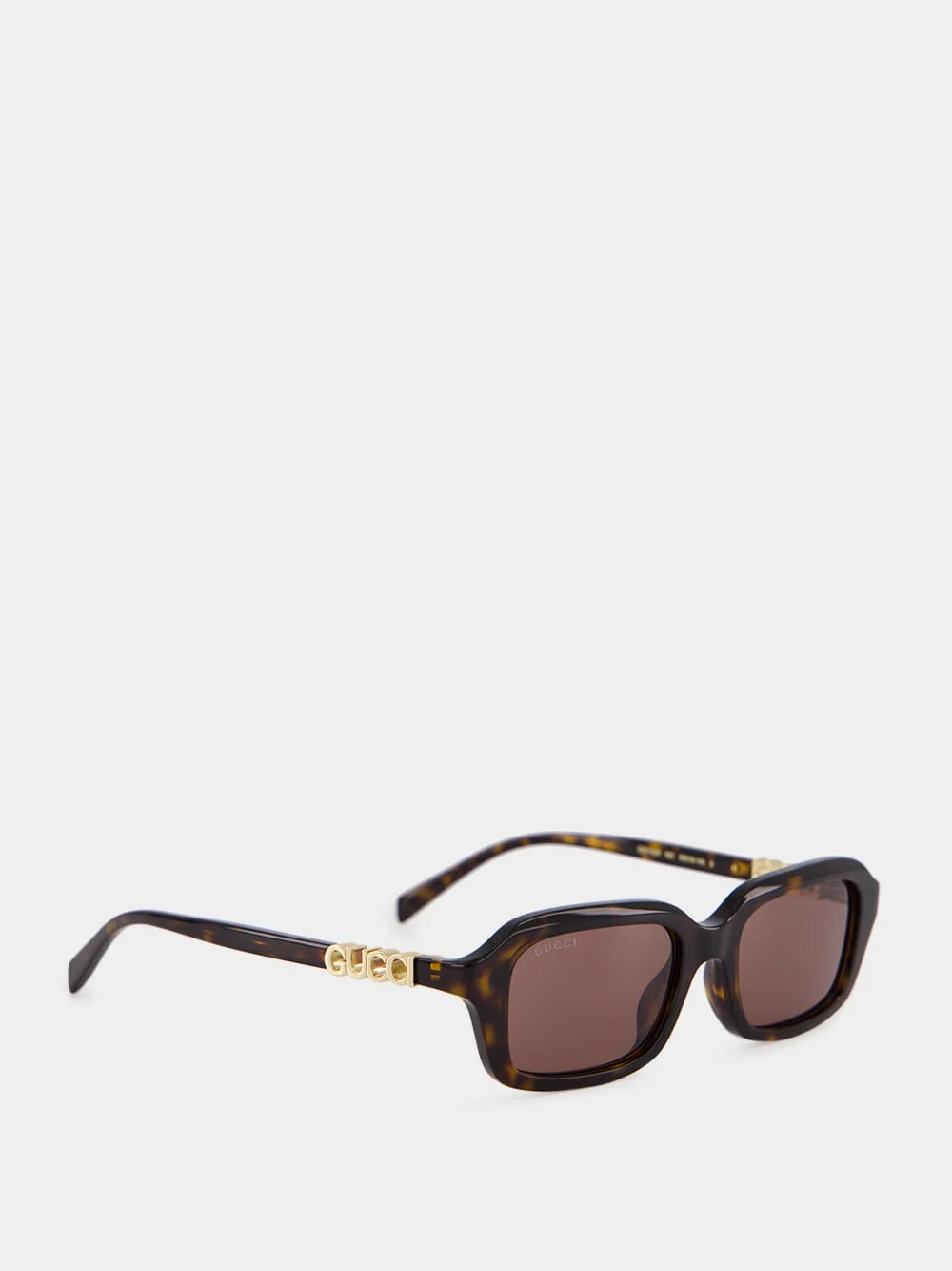 Havana Brown Rectangular Frame Sunglasses - Image 2