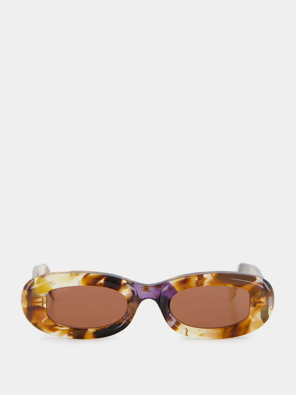 Havana-Brown Rectangular Sunglasses