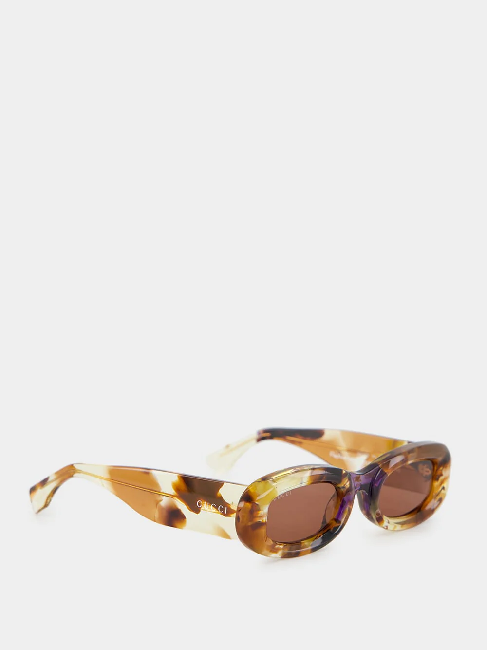 Havana-Brown Rectangular Sunglasses - Image 2