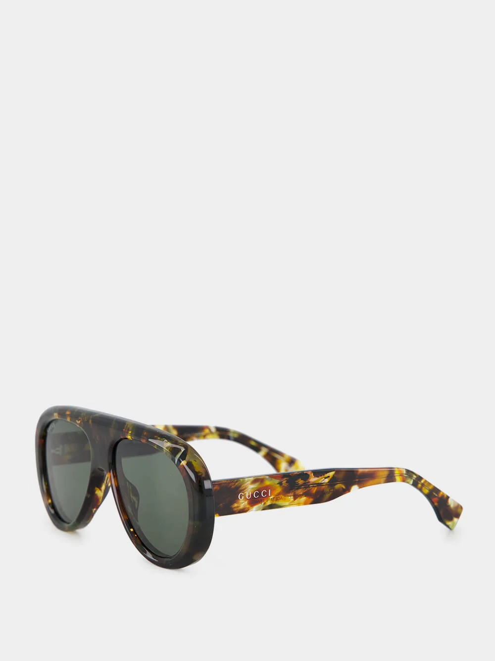 Havana-Green Oversized Sunglasses - Image 3