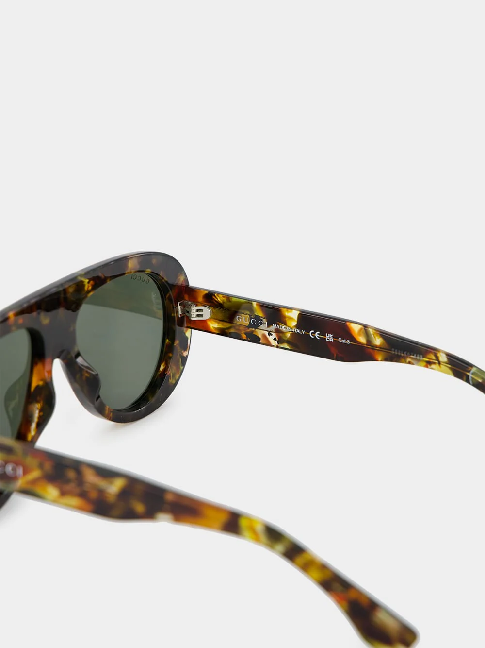 Havana-Green Oversized Sunglasses - Image 4