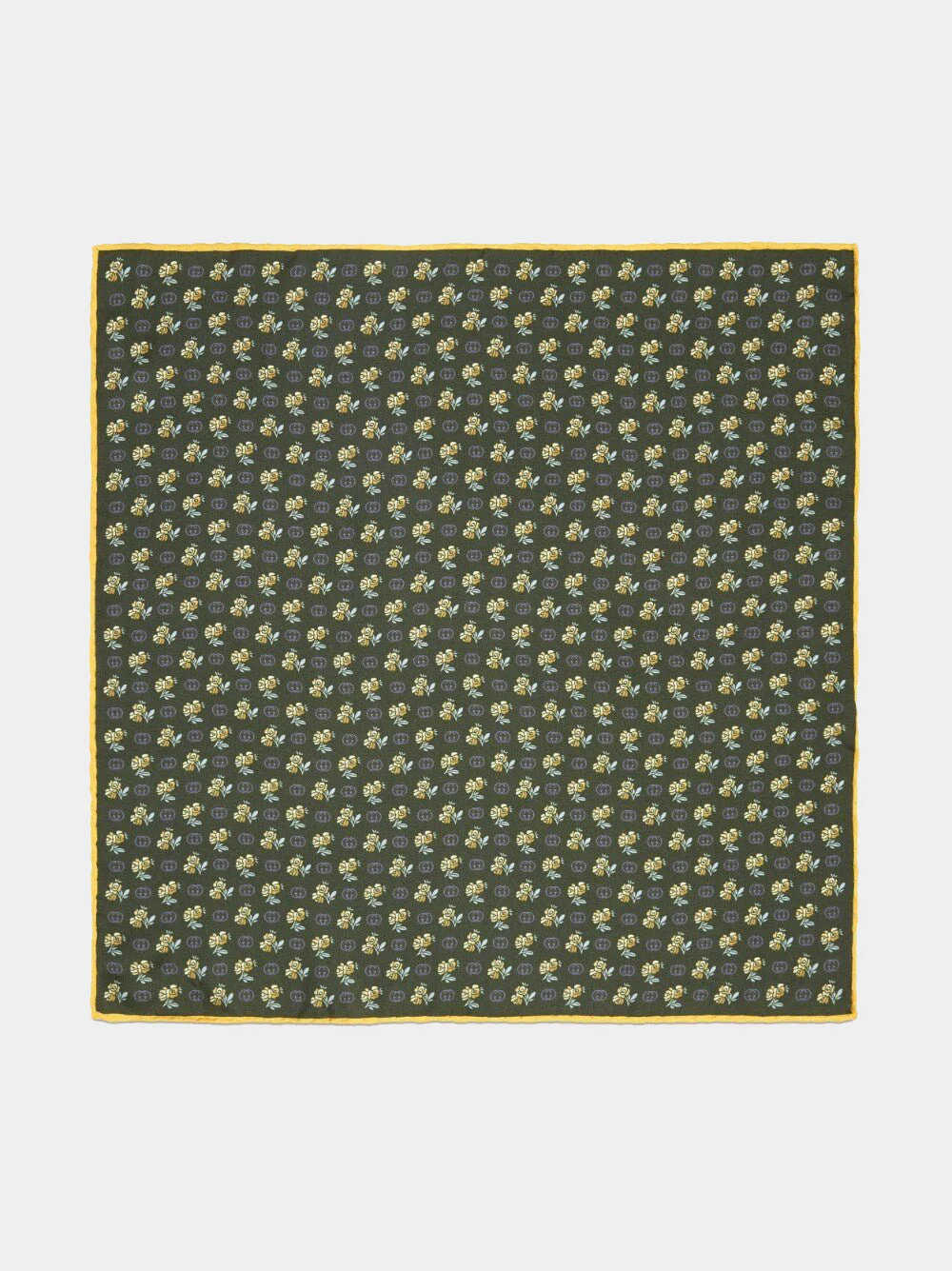 Interlocking G Floral Pocket Square