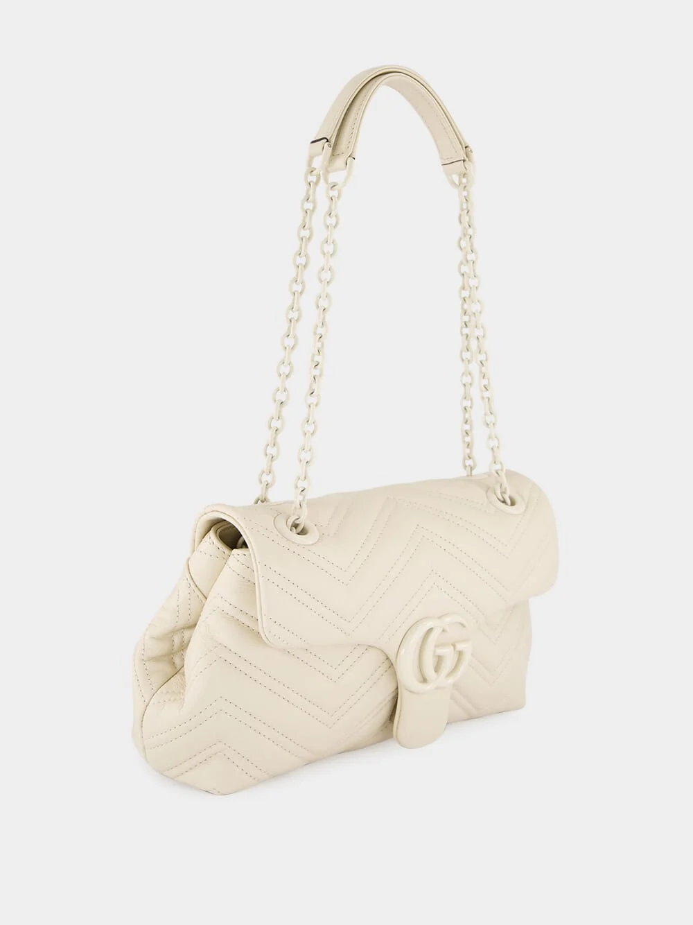 Ivory GG Marmont Small Shoulder Bag - Image 3