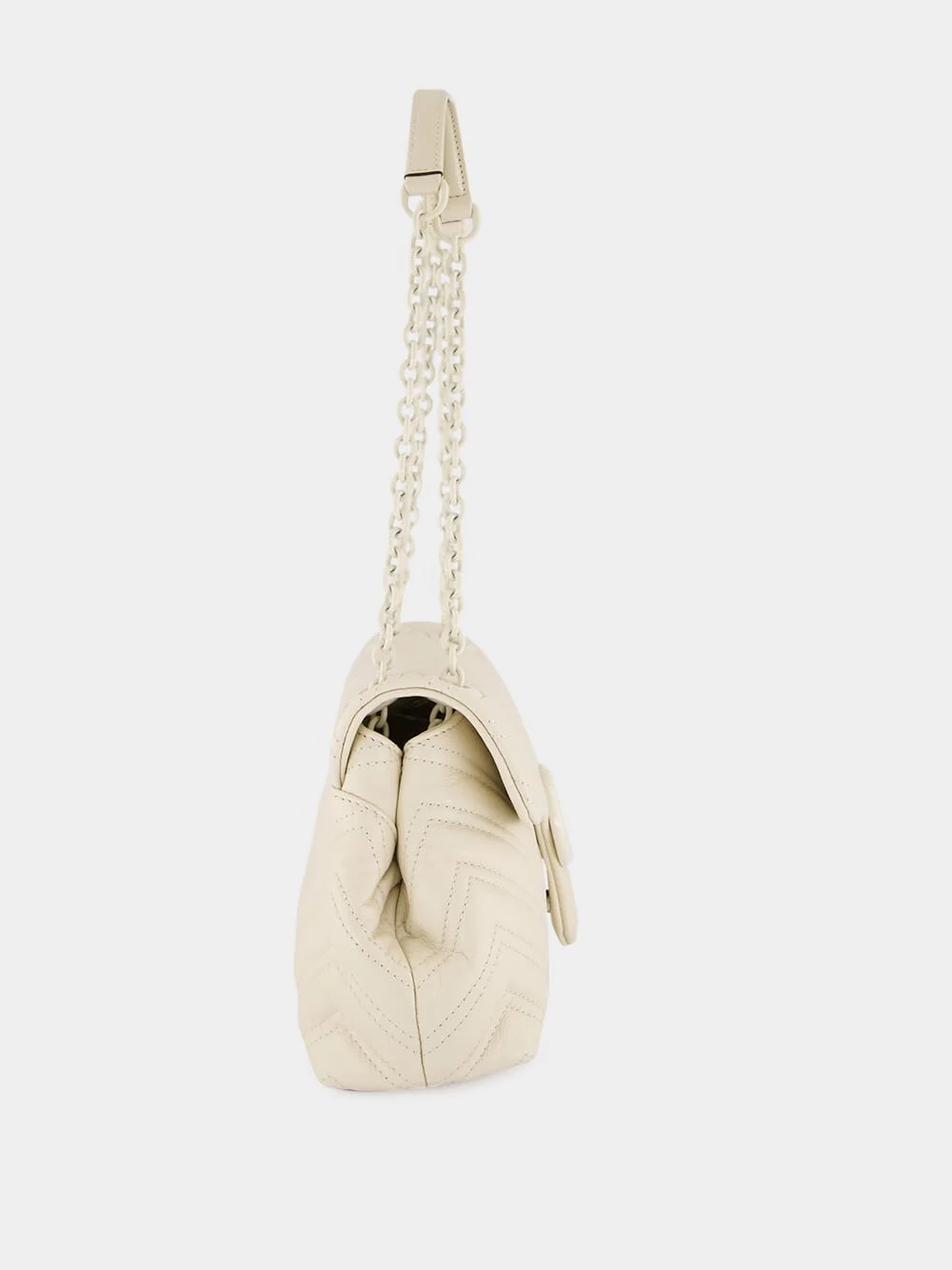 Ivory GG Marmont Small Shoulder Bag - Image 4