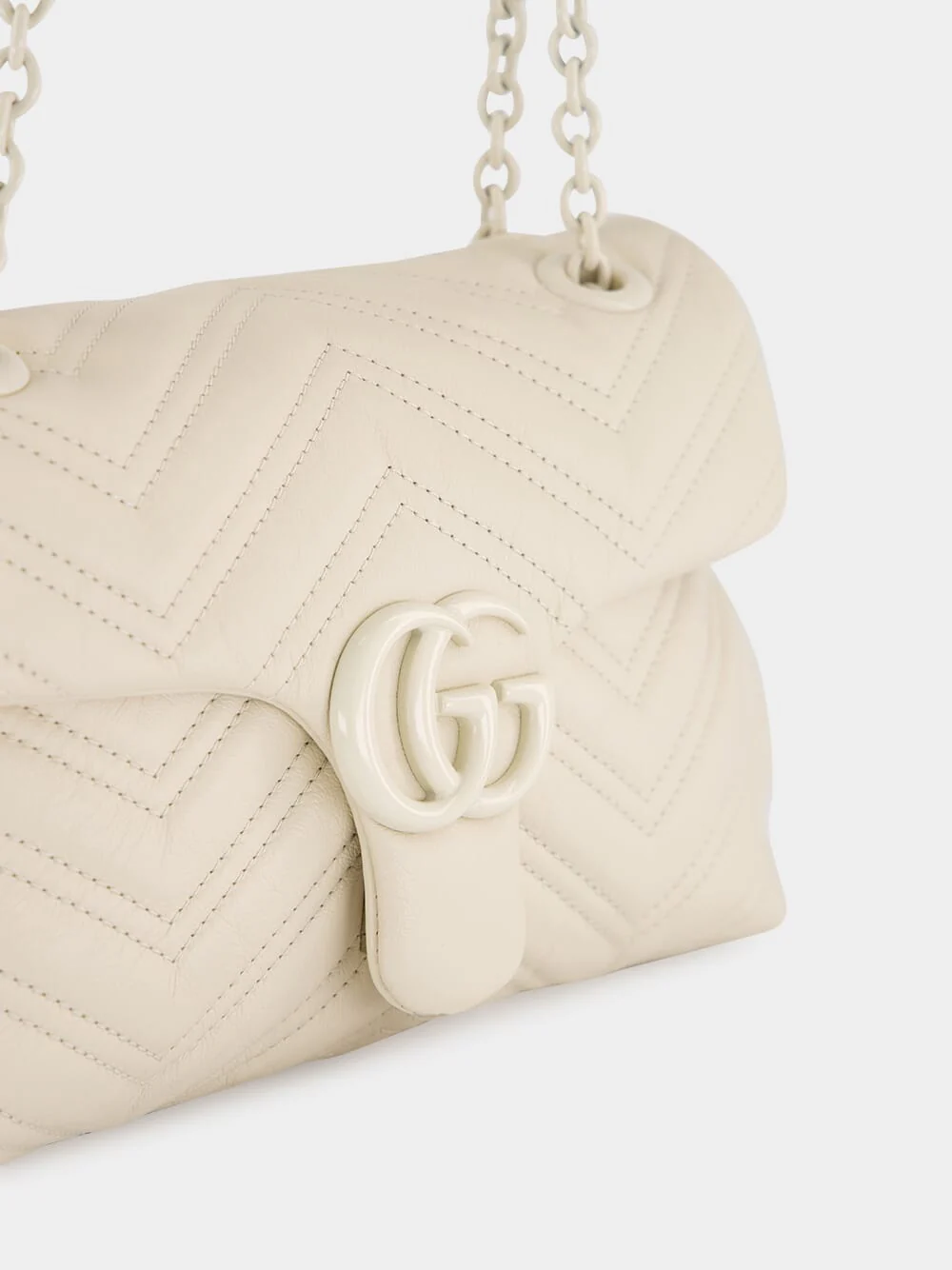 Ivory GG Marmont Small Shoulder Bag - Image 7