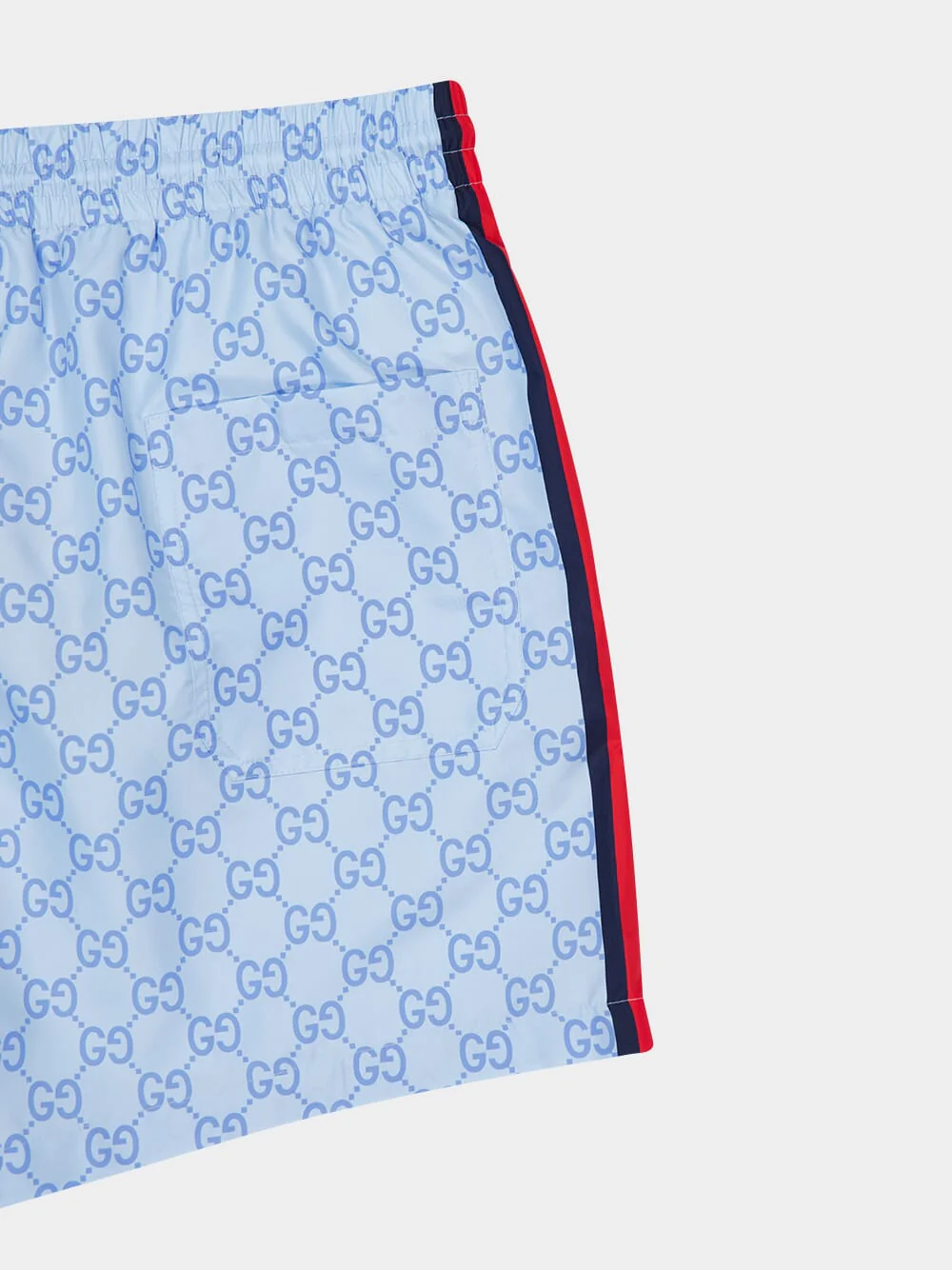 Light Blue GG Swim Shorts Nylon - Image 4