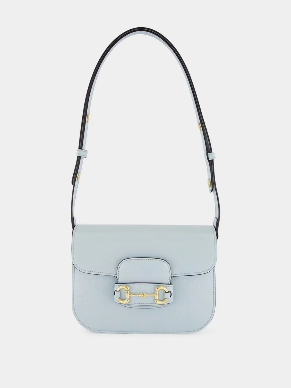 Light Blue Horsebit 1955 Small Shoulder Bag
