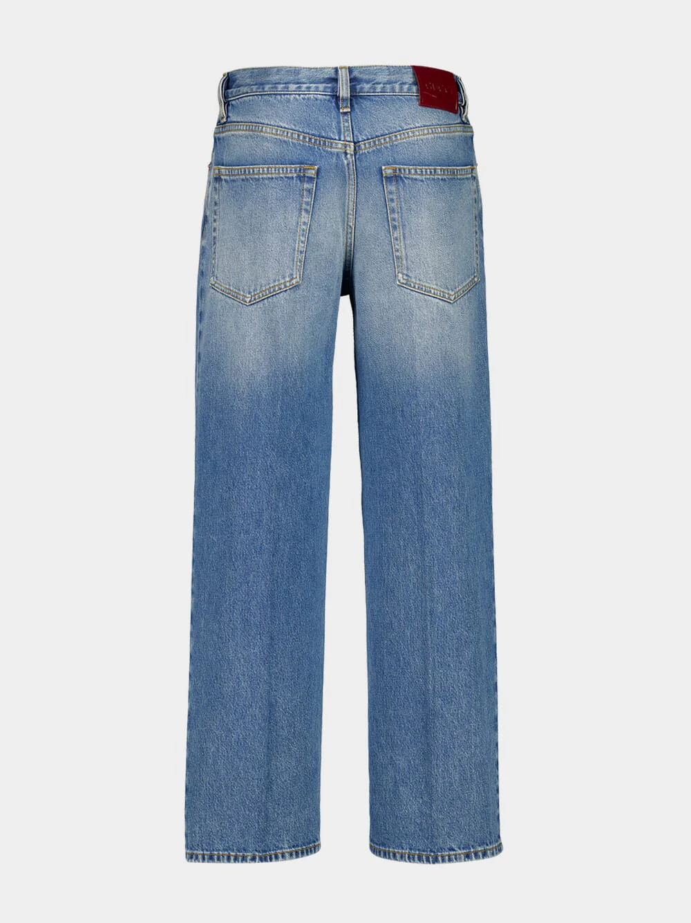 Light Blue Straight Fit Denim Pants - Image 2