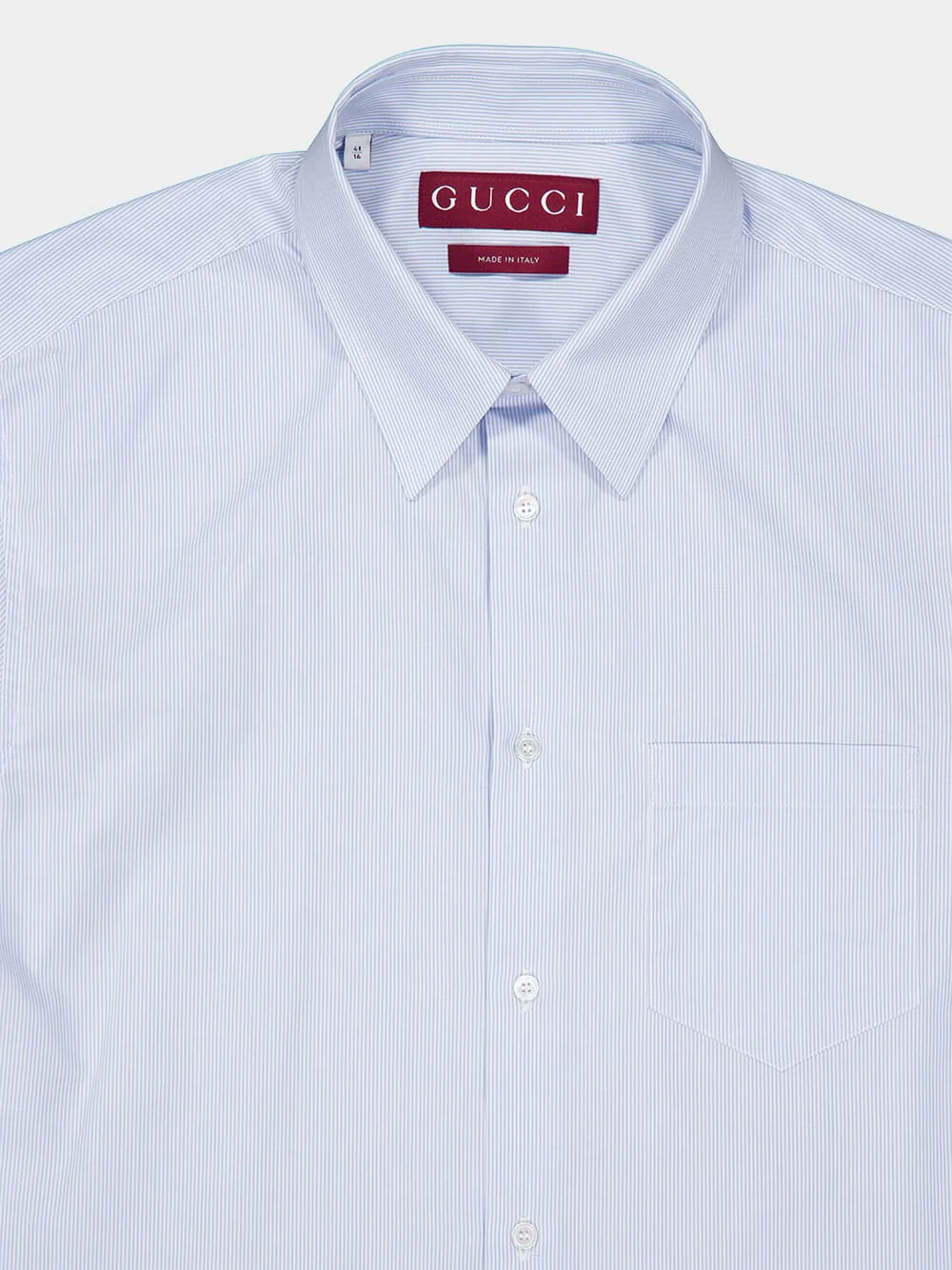 Light Blue Striped Cotton Shirt with Web - Image 3